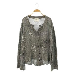 ZOE KNIT PAJAMA SHIRT シャツ ニット 長袖 F ブラック /HK OS