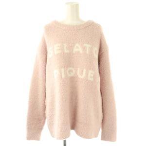 gelato pique 24AW パウダーロゴジャガードプルオーバー&ロングパンツ ルームウェア セットアップ F スモークピンク