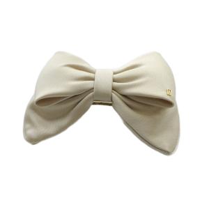 リボン バレッタ ロゴ アイボリー /SR15