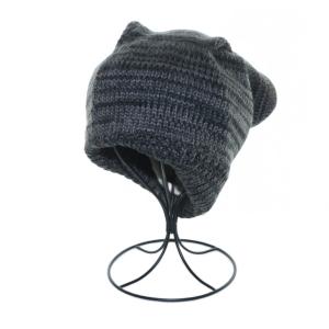 ×アディダス adidas ニットキャップ ワッチキャップ フリース ロング グレー /AS OS