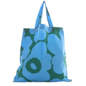 marimekko ウニッコトートバッグ ×Blue Bottle Coffee ハンドバッグ ブルー グリーン /YO14