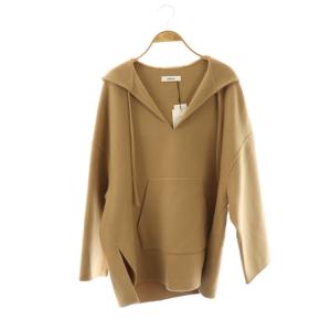 ウールフードパーカープルオーバー 38 ベージュ