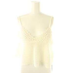25SS クロシェニットキャミソール 透かし編み F 白 ホワイト 25080200521010 /AT