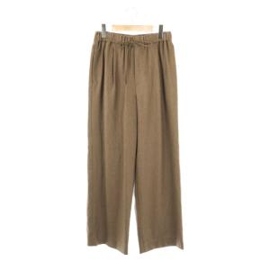 W/PU イージー パンツ ストレート スラックス 38 茶 ブラウン /AT OS