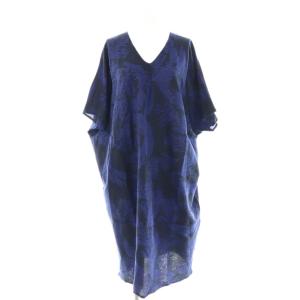 24SS プランツ YOORYUU ワンピース 総柄 M ロイヤルブルー ネイビー /ES OS