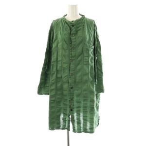 23AW サッカーYOORYUU チュニック シャツ ブラウス M グリーン /DF OS