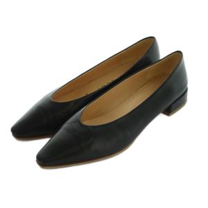 パンプス フラットポインテッドトゥ ローヒール 38 25.0cm 黒 /MI OS
