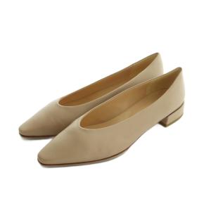 パンプス フラットポインテッドトゥ ローヒール 38 25.0cm ベージュ /MI OS