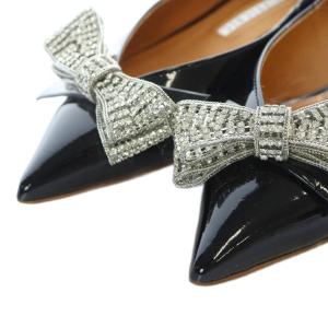 PIPPICHIC UNITED ARROWS別注 ANNA V リボン パテント パンプス ポインテッドトゥ フラットシューズ