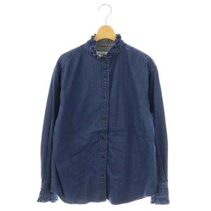 23AW デニムフリルブラウス シャツ 前開き F インディゴ /CX OS