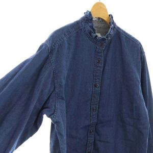JOURNAL STANDARD relume 23AW デニムフリルブラウス シャツ 前開き F インディゴ /CX OS