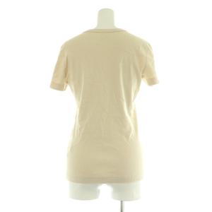 three dots UネックTシャツ カットソー 半袖 コットン S ライトベージュ /MY OS