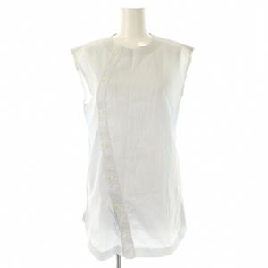 ノースリーブストライプシャツ ブラウス 34 ライトブルー ホワイト /ES OS