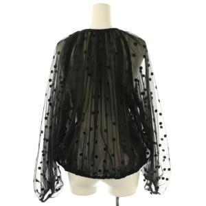 Diagram GRACE CONTINENTAL 25SS チュールノーカラーブルゾン ジャケット 36 ブラック /DF OS