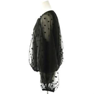 Diagram GRACE CONTINENTAL 25SS チュールノーカラーブルゾン ジャケット 36 ブラック /DF OS