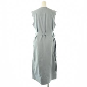 theory luxe 23SS ARIOSA ALMETA ジレ ドレス ワンピース ロング 40 サックスブルー /DF OS