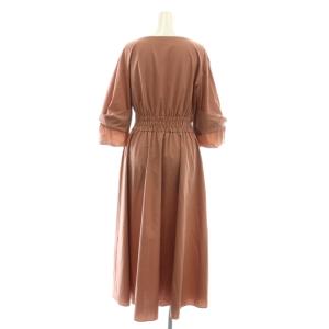 STRAWBERRY-FIELDS 24年 リボンカシュクールワンピース 七分袖 ロング ピンク /NR OS SH