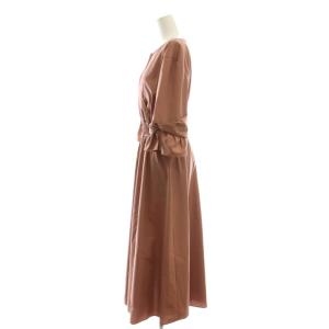 STRAWBERRY-FIELDS 24年 リボンカシュクールワンピース 七分袖 ロング ピンク /NR OS SH