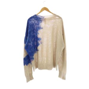 SHINYA KOZUKA SHINYAKOZUKA SMALL TRADES ダイダイ染めクルーネックコットンニット L/XL ライトベージュ