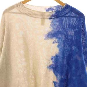SHINYA KOZUKA SHINYAKOZUKA SMALL TRADES ダイダイ染めクルーネックコットンニット L/XL ライトベージュ