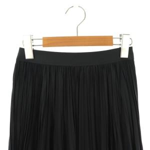 ANAYI プリーツロングスカート イージー ミモレ 34 紺 ネイビー /AT OS