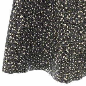 ANAYI 25SS スターダストジャガードタックフレア スカート ロング 38 ブラック アイボリー /DF OS