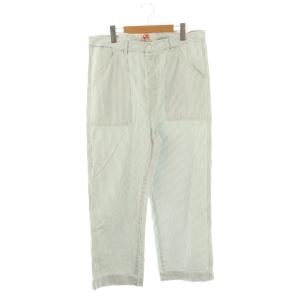 HICKORY PAINTER PANTS パンツ ストレート ストライプ 28 白 ホワイト 青 ブルー