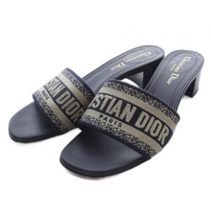 Dway ヒールスライド サンダル 36.5 ネイビー