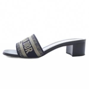 Christian Dior Dway ヒールスライド サンダル 36.5 ネイビー