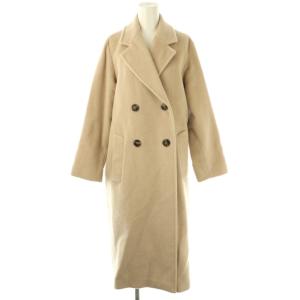 ウール モヘヤ混 ロングコート 34 ベージュ