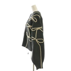 Adam et Rope' 24AW ラインニットカーディガン 長袖 Vネック F グレー /NR OS