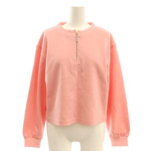 25SS ハーフジッププルオーバー トレーナー スウェット 38 ピンク /AT OS