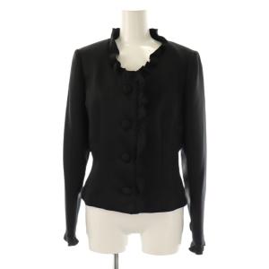 GIVENCHY フリルカラージャケット×スカート セットアップ スーツ 38 ブラック /ES OS