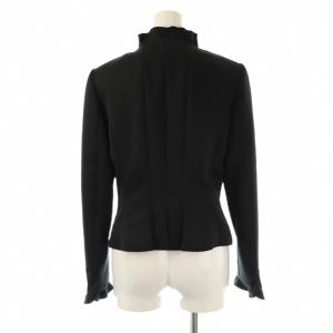 GIVENCHY フリルカラージャケット×スカート セットアップ スーツ 38 ブラック /ES OS