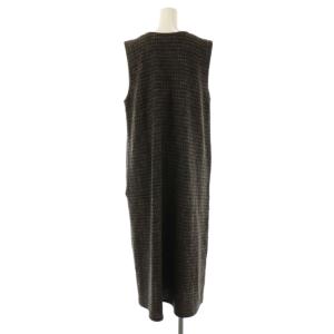 ISSEY MIYAKE HaaT ウール ジャンパースカート ワンピース ノースリーブ 2 茶 ブラウン /AT OS