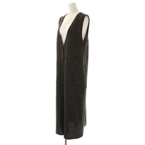 ISSEY MIYAKE HaaT ウール ジャンパースカート ワンピース ノースリーブ 2 茶 ブラウン /AT OS