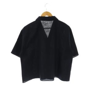 JURGEN LEHL コットン プルオーバーシャツ 半袖 M 紺 ネイビー /AT OS