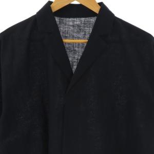 JURGEN LEHL コットン プルオーバーシャツ 半袖 M 紺 ネイビー /AT OS