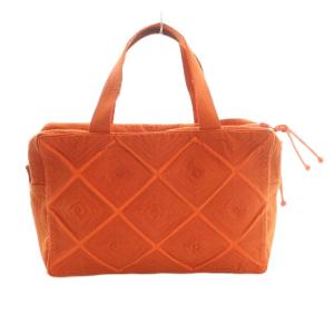 ISSEY MIYAKE ハートタマシャ HaaT TaMaSHa ステッチハンドバッグ ひし形 オレンジ /SS OS