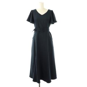 ベルト付きマーメイドワンピース S ネイビー /DO OS