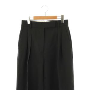 ebure 23AW ワイドパンツ タック 38 ブラック /DF OS