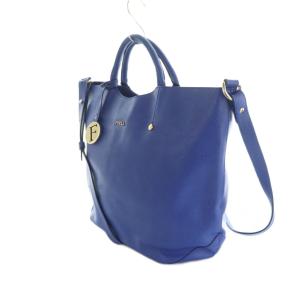 FURLA 2WAY トートバッグ ショルダーバッグ ロイヤルブルー /MI OS