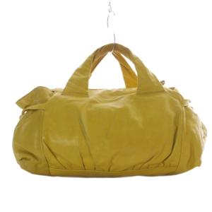 GUCCI ヒステリア レザーハンドバッグ イエロー 197020 /YO6 OH