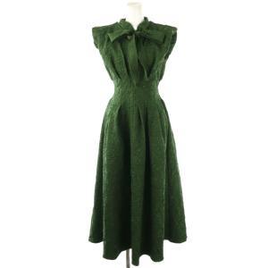 23SS オーバーショルダージャガードワンピース ノースリーブ 0 緑 グリーン /SS OS