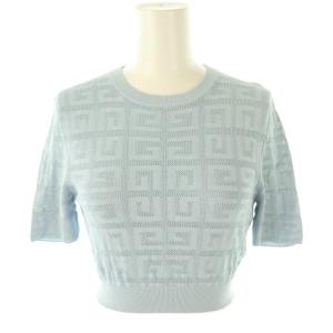 23SS 4G ジャカード クロップ セーター XS ライトブルー