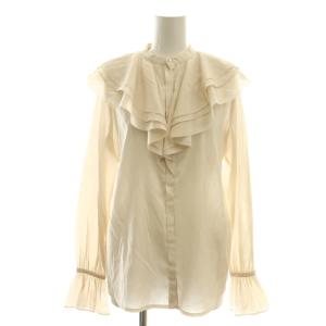2WAYフルイドフリルブラウス 長袖 F アイボリー /AT OS