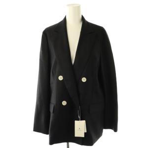 リネンライク ダブル ジャケット テーラード 40 ネイビー /DF OS