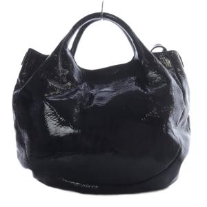 JIL SANDER ハンドバッグ ショルダーバッグ 2way 斜め掛け エナメルレザー ダークネイビー /YO1