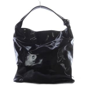 JIL SANDER ワンショルダーバッグ エナメルレザー ダークブラウン