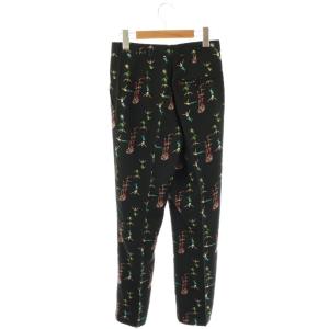ETRO サーカスプリントテーパードパンツ ジッパーフライ 38 黒 マルチカラー /NR OS